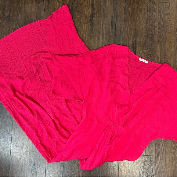 LOVESTITCH pink kimono midis dress SZ MED - Picture 2 of 9